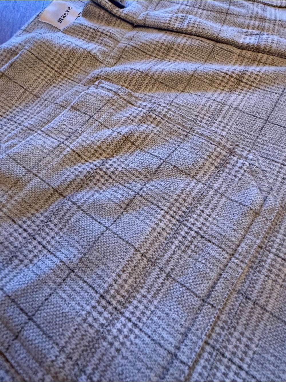 Maeve Gray Plaid Straight-Leg Pants - Picture 4 of 11